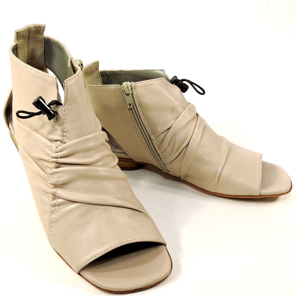 IXOS 🇮🇹 WOMEN'S BEIGE SOFT LEATHER SUMMER FASHION ANKLE BOOTIE